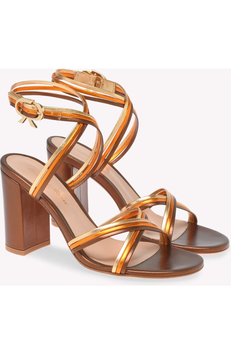 Gianvito Rossi Calissa Sandals, Alternate, color, Brown Nappa