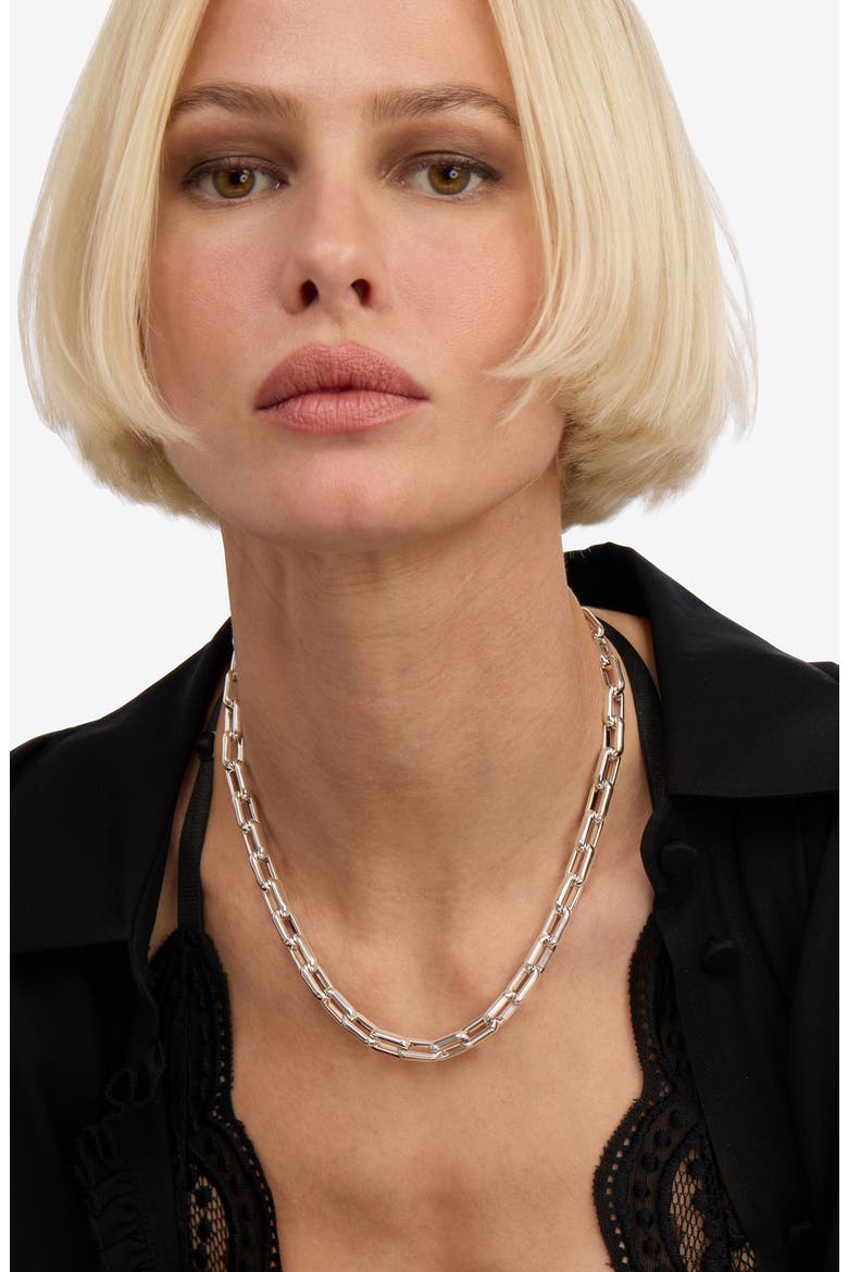 Lil Frankie Chain Necklace, Alternate, color, SILVER