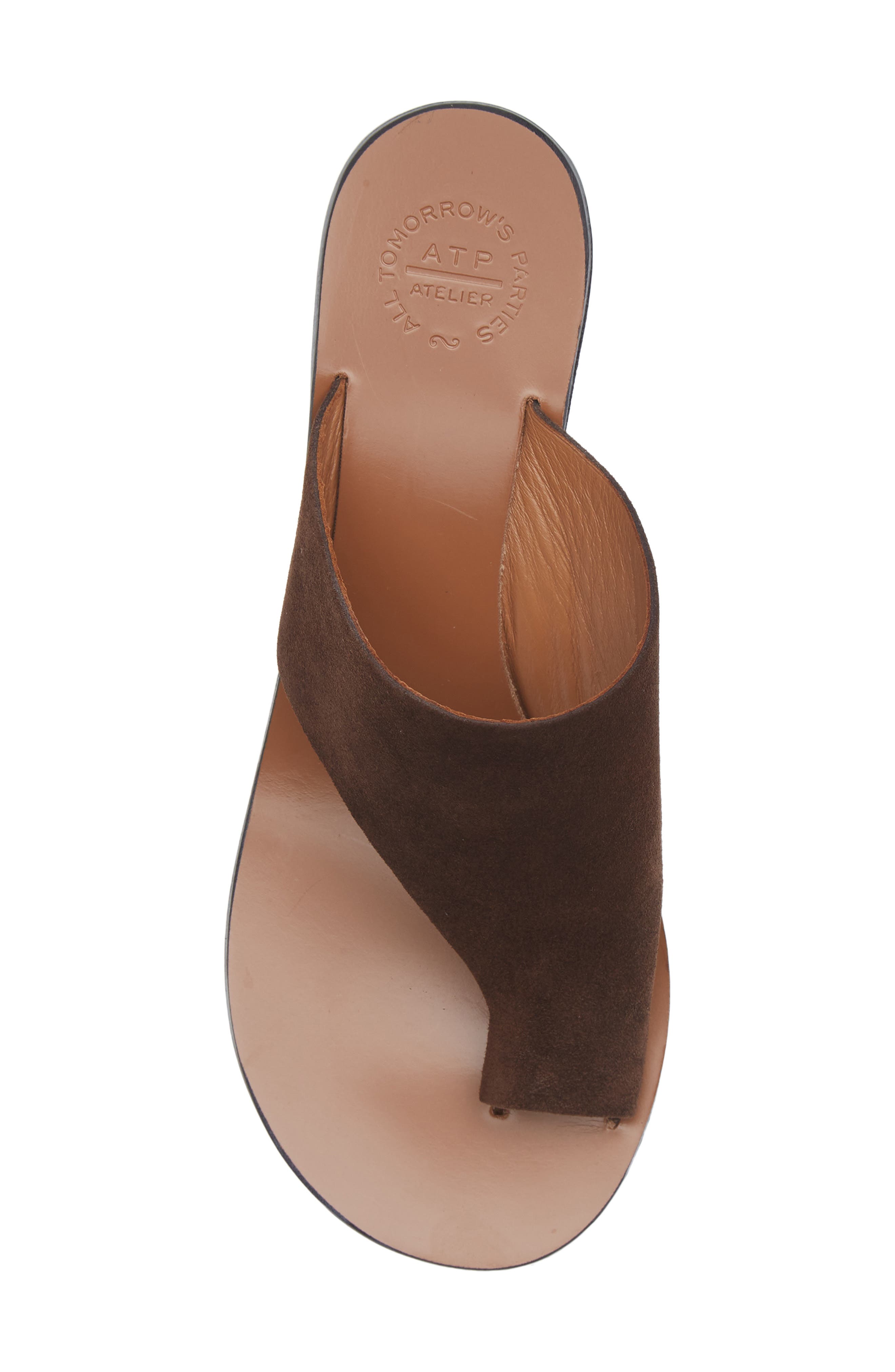 ATP ATELIER Rosate Toe Loop Sandal, Alternate, color, Walnut