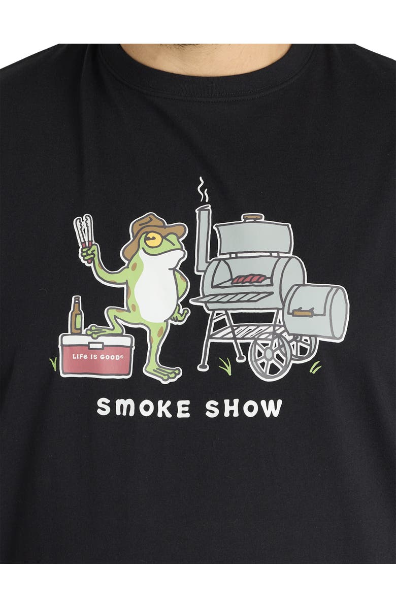 LIFE IS GOOD Big & Tall Smoke Show Graphic Tee, Alternate, color, Black