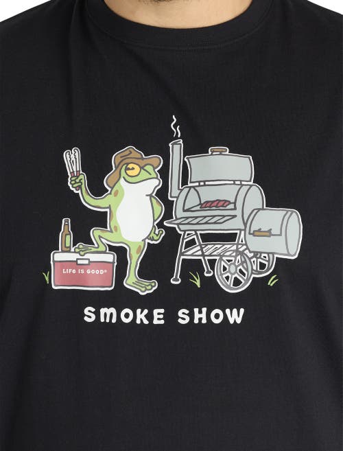Life Is Good Big & Tall Smoke Show Graphic Tee In Black
