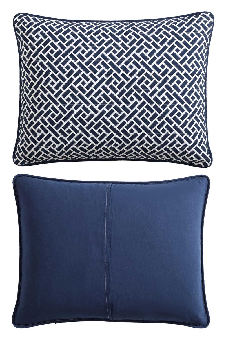 Lockridge Reversible Cotton Quilt Set, Alternate, color, NAVY