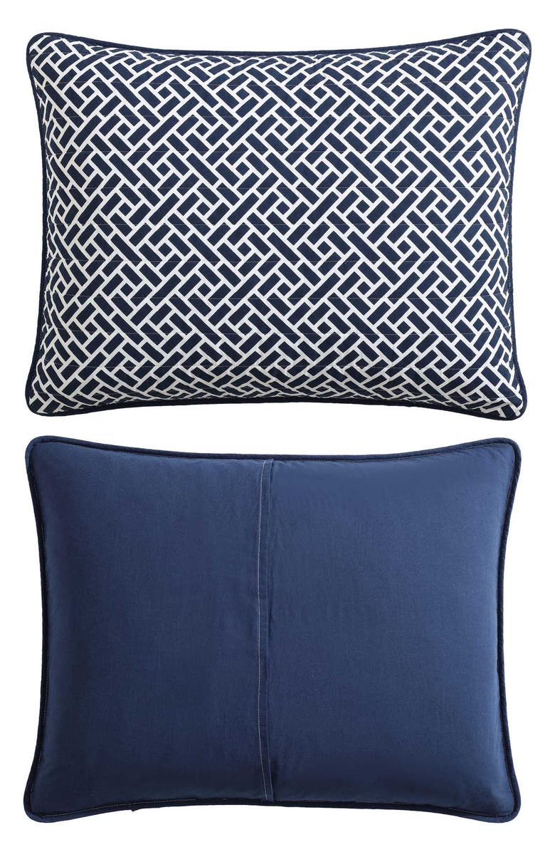 Nautica Lockridge Reversible Cotton Quilt Set, Alternate, color, Navy