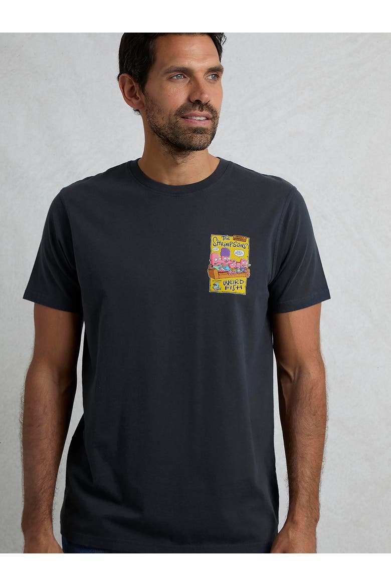 Shrimpsons Back Print Artist T-Shirt, Main, color, Navy