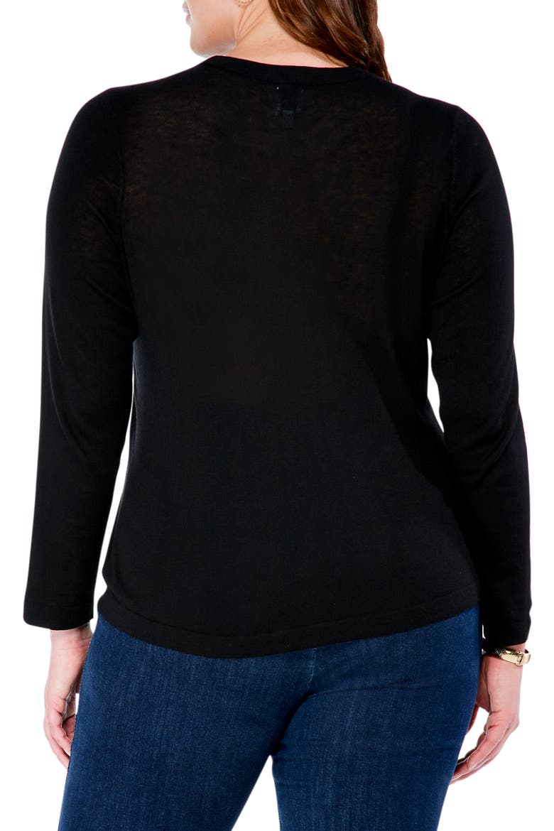 Long Sleeve Sweater T-Shirt, Alternate, color, BLACK ONYX