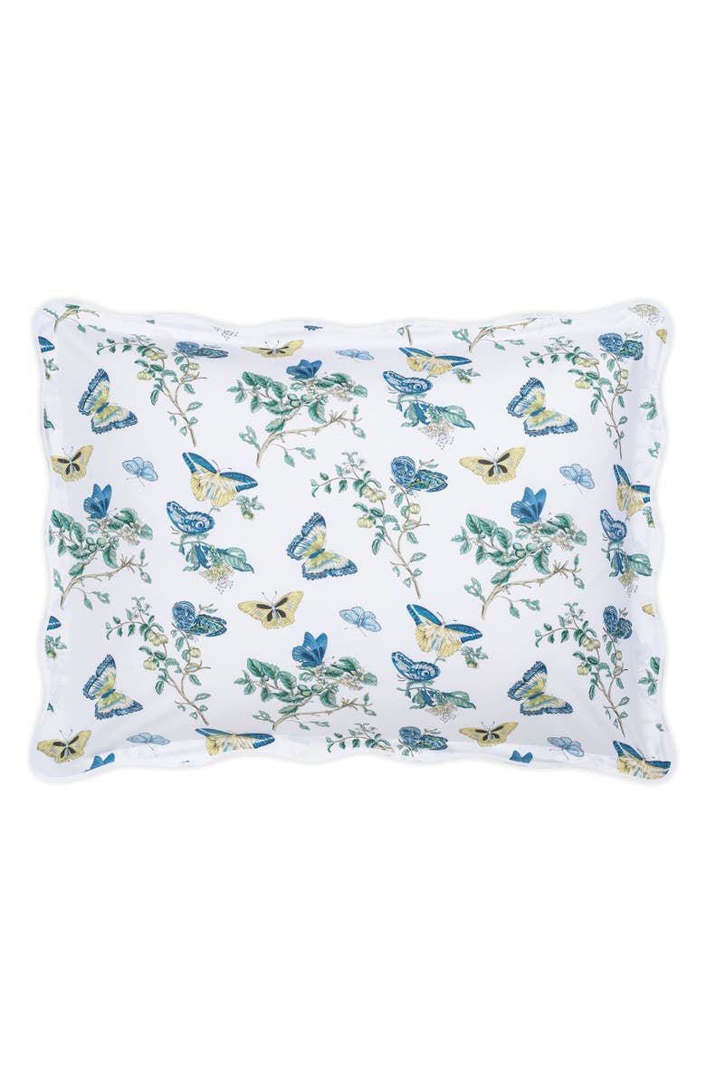 Matouk Baudin Butterfly Sham, Main, color, Prussian Blue