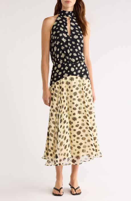 Camryn Mixed Print Colorblock Dress