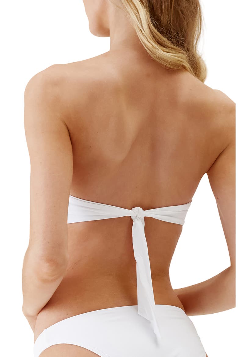 Barcelona Core U-Bar Strapless Bikini Top, Alternate, color, WHITE