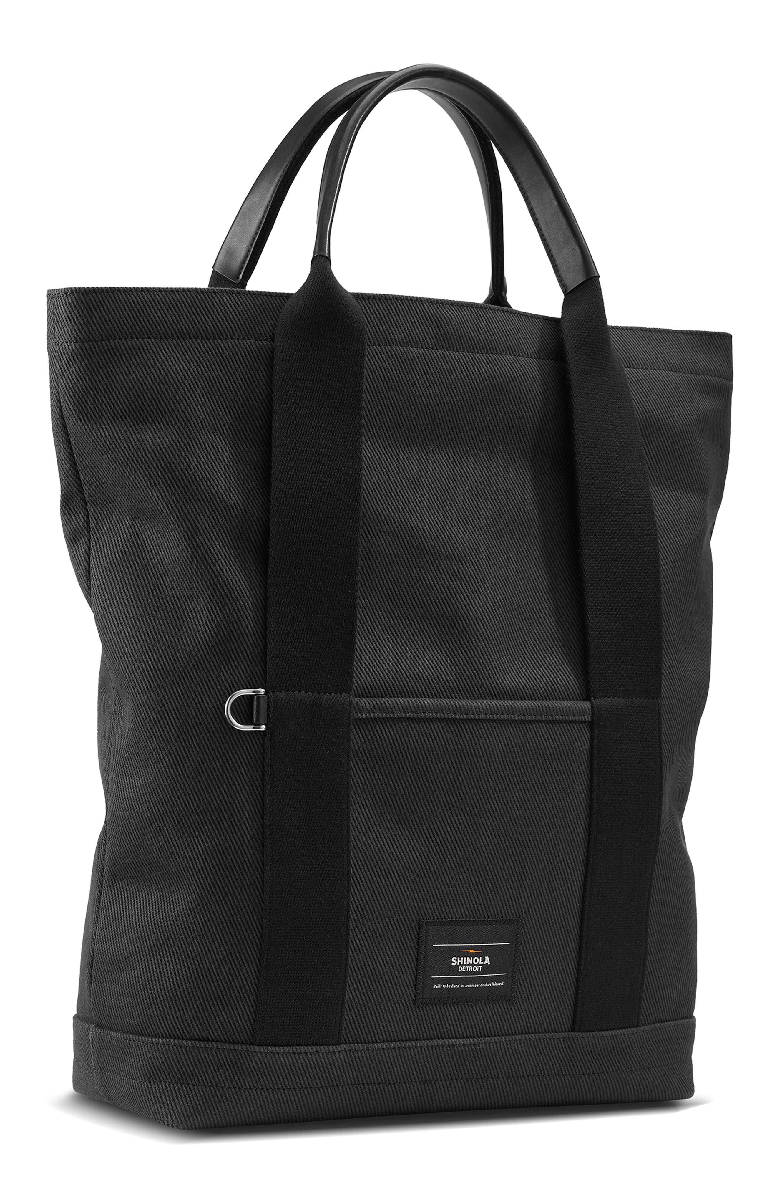 Runabout Canvas Foldover Tote, Alternate, color, BLACK
