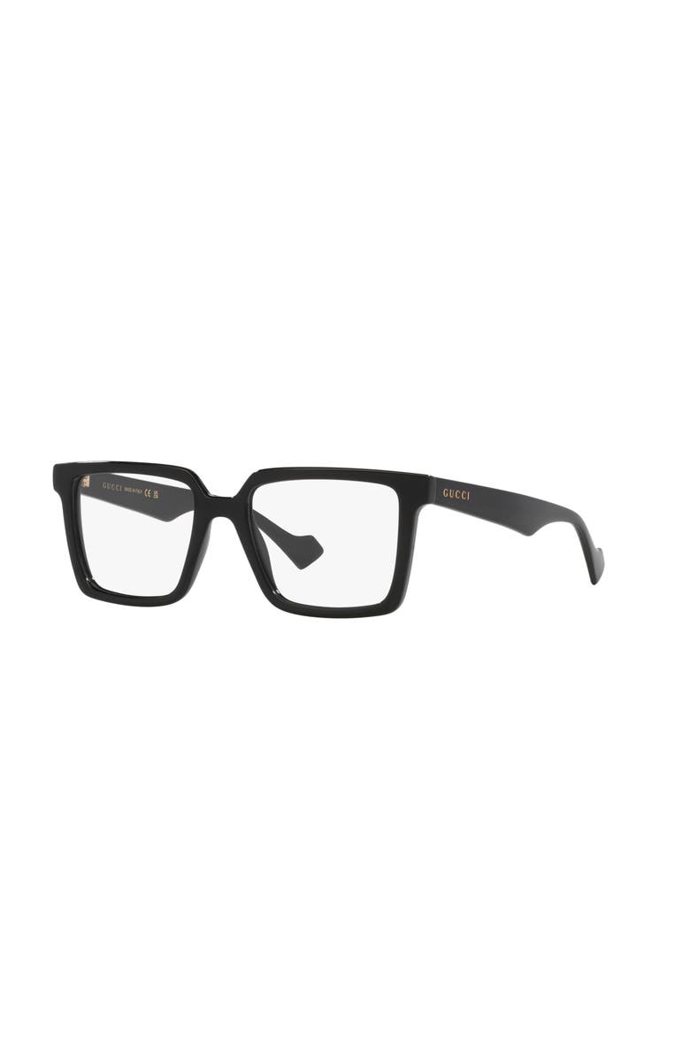 Gucci 52mm Rectangle optical glasses, Main, color, Black