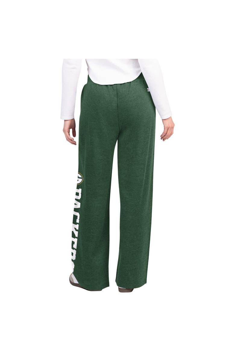 Women's  Starter  Green Green Bay Packers Field Wide Leg Sweatpants, Alternate, color, Green