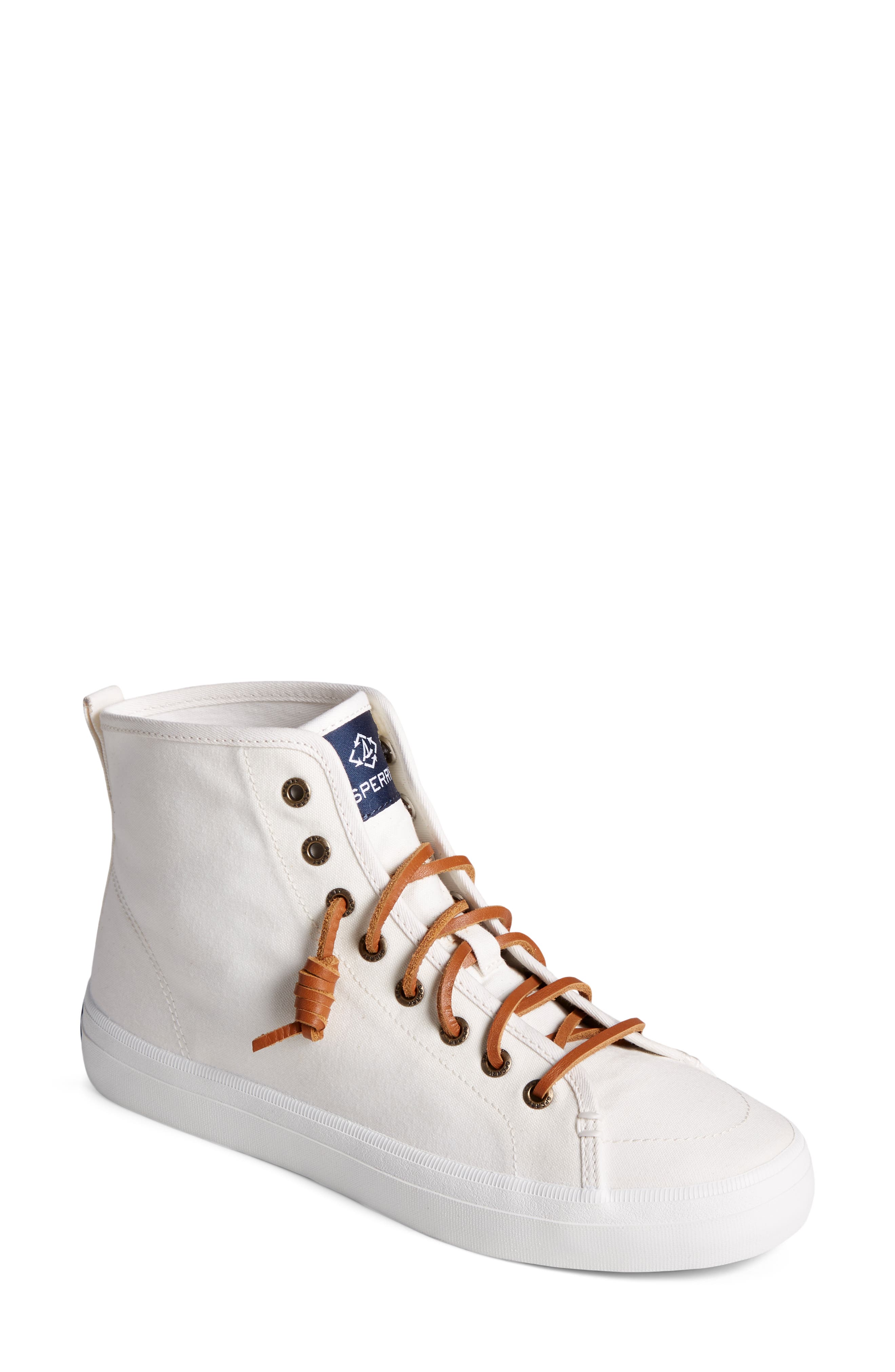 Crest Seacycled™ High Top Sneaker, Main, color, WHITE