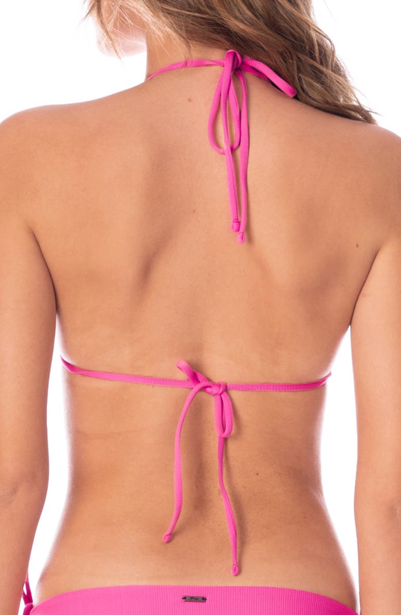 Maaji Radiant Pink Balmy Reversible Triangle Bikini Top, Alternate, color, 