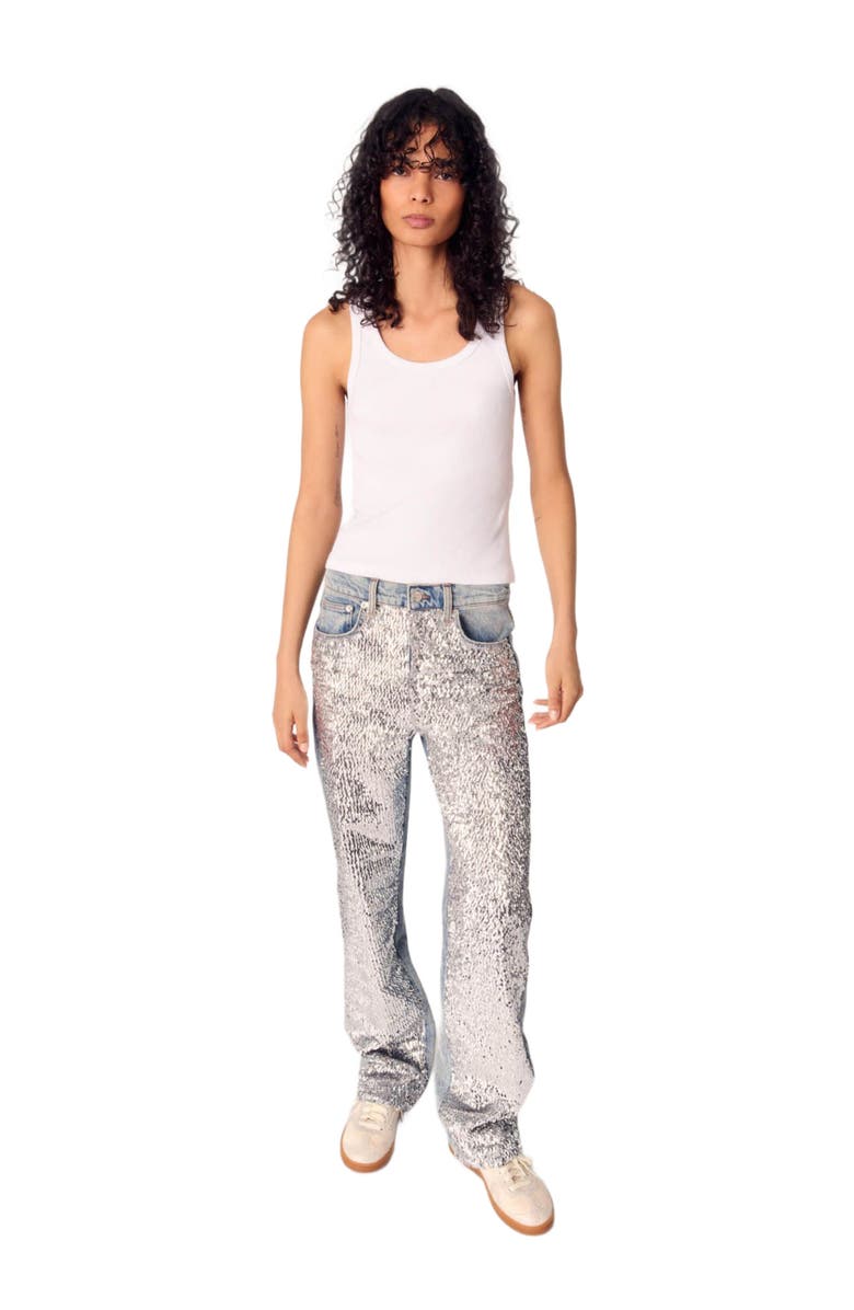 Sequinned jeans