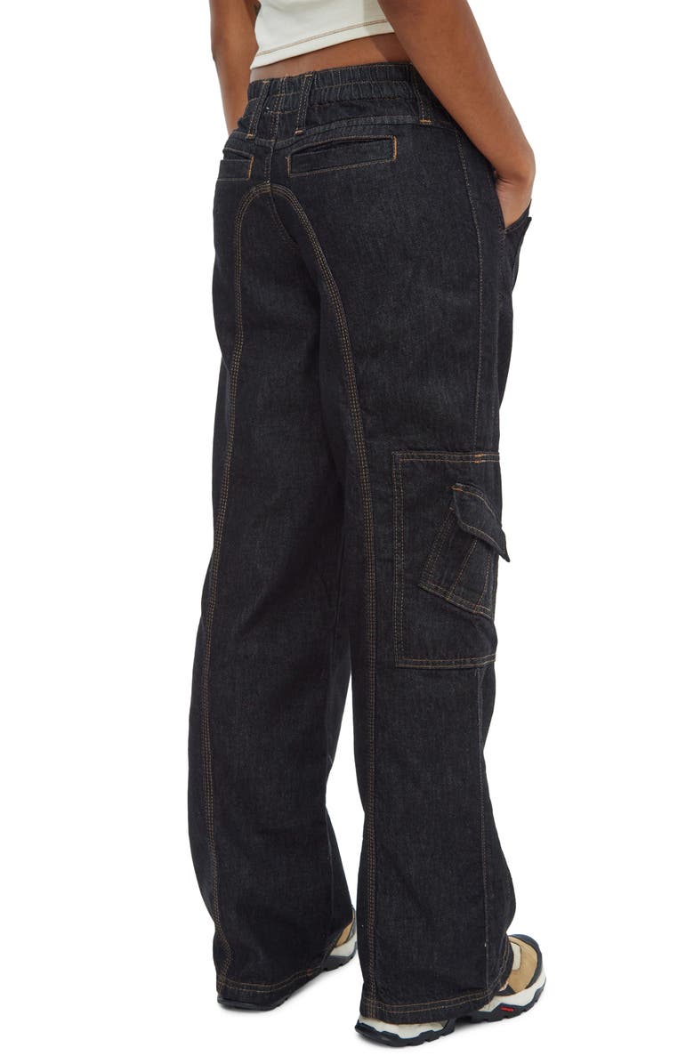 BDG Urban Outfitters Y2K Low Rise Denim Cargo Pants, Alternate, color, 