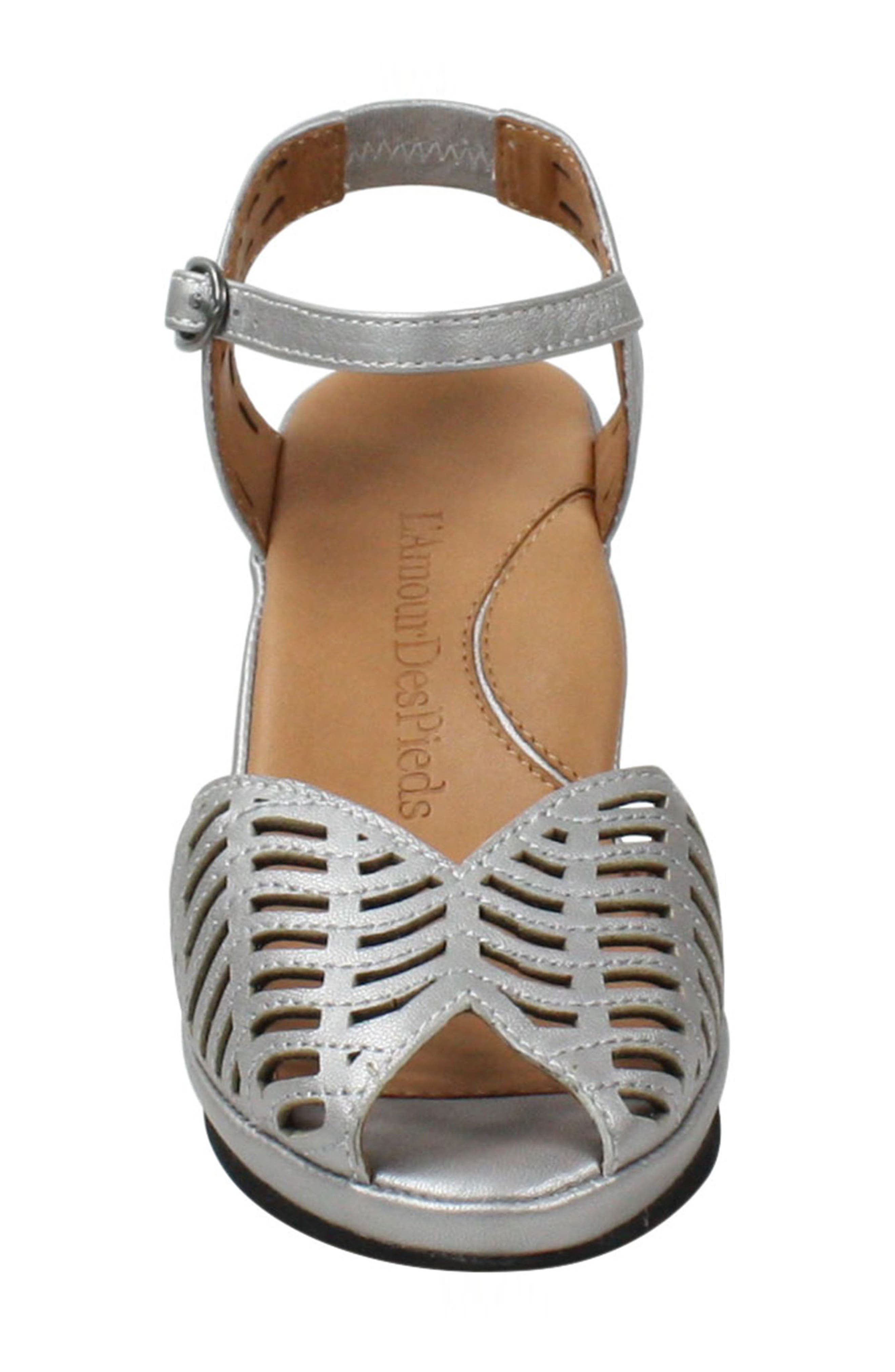 Oanez Wedge Sandal, Alternate, color, SILVER SHEEP NAPPA