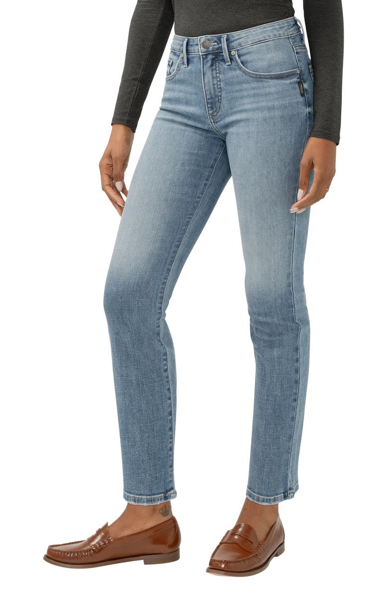 Silver Jeans Co. Isbister Ankle Slim Straight Leg Jeans, Alternate, color, Stevie