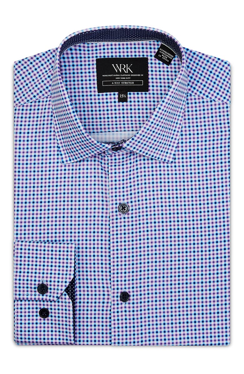 W.R.K Trim Fit Check Performance Dress Shirt, Alternate, color,