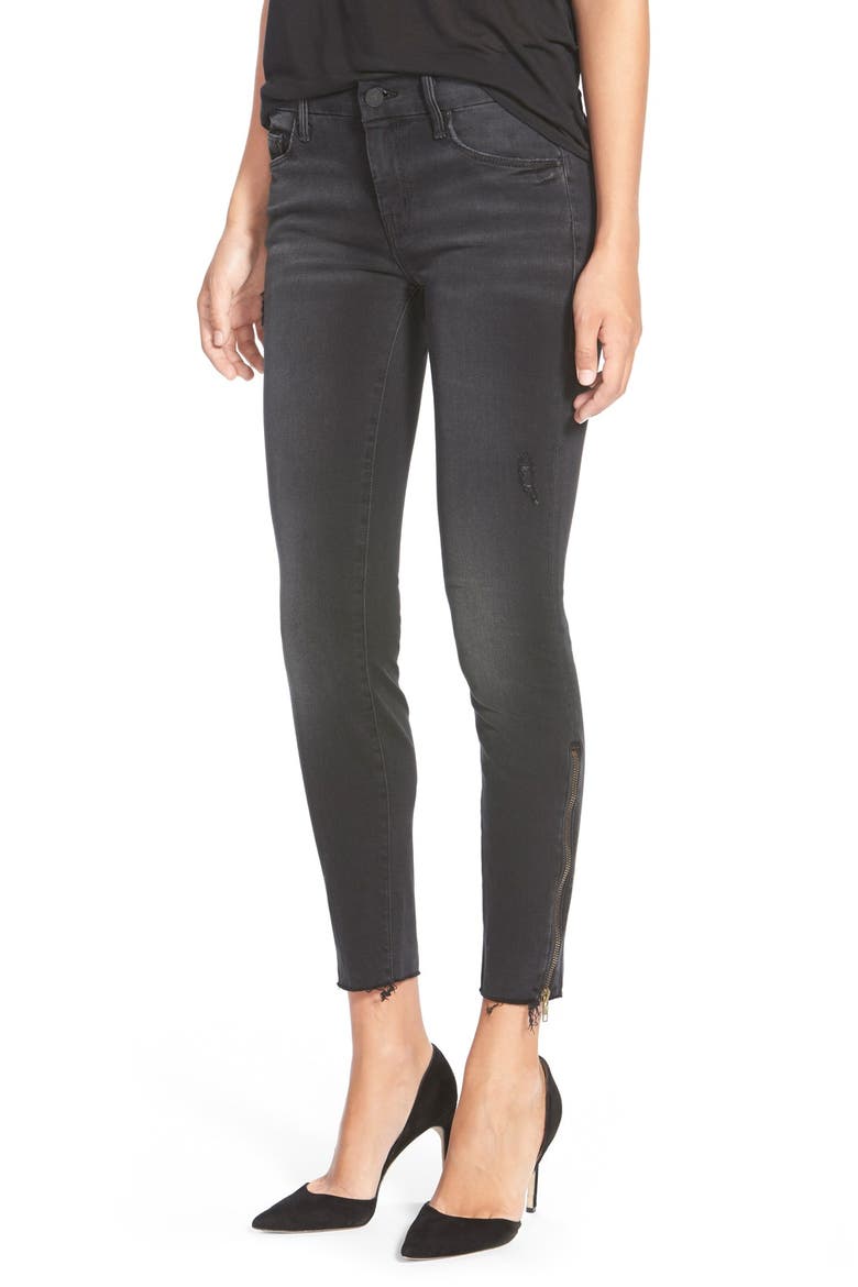 'The Looker' Frayed Ankle Jeans, Main, color, WAIT UNTIL DARK