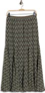 MAX STUDIO Floral Georgette Godet Maxi Skirt