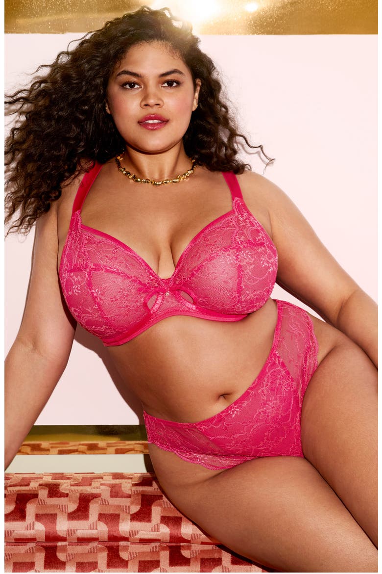 Darcie Brazilian Briefs, Alternate, color, AZALEA