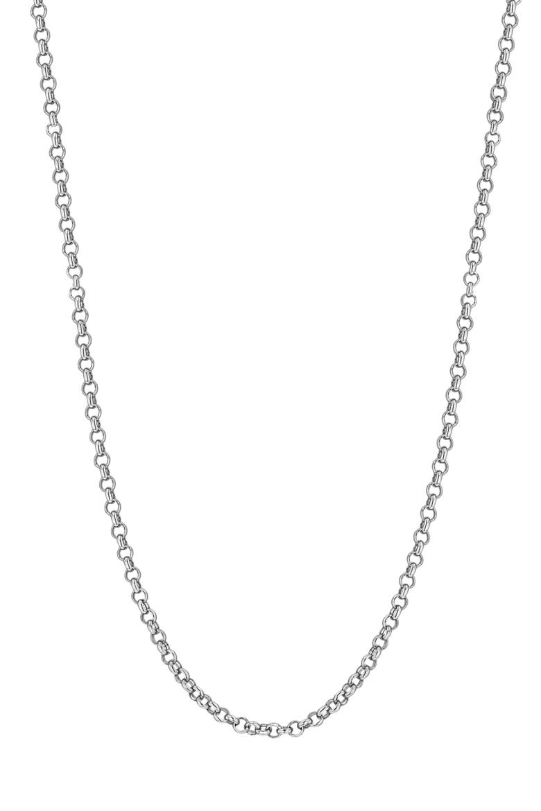 Rolo Link Chain Necklace, Main, color, SILVER