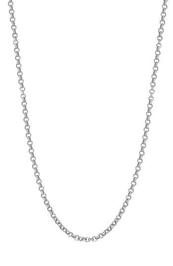 Gabi Rielle Rolo Link Chain Necklace In Silver