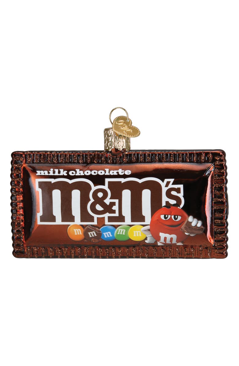Old World Christmas M&M's<sup>®</sup> Milk Chocolate Glass Ornament, Main, color,