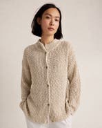 Haven Well Within Cotton Boucle Shaker Stitch Cardigan