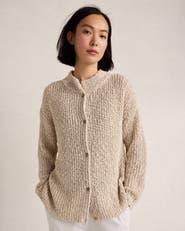 Haven Well Within Cotton Boucle Shaker Stitch Cardigan
