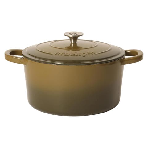 7 Quart Enameled Cast Iron Dutch Oven with Lid in Sage