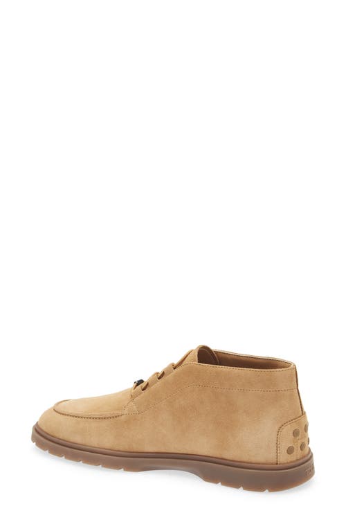 Tod's Apron Toe Suede Chukka Boot In Brown