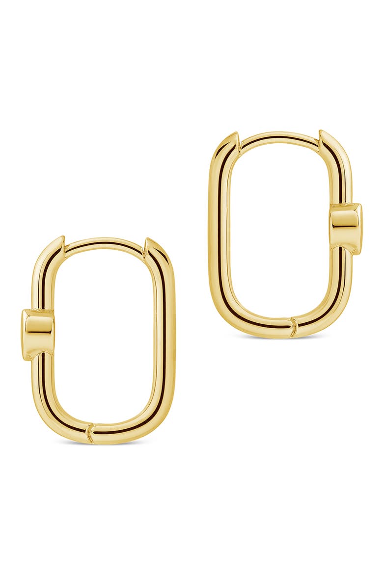 Heart Mini Square Huggie Hoop Earrings, Alternate, color, GOLD