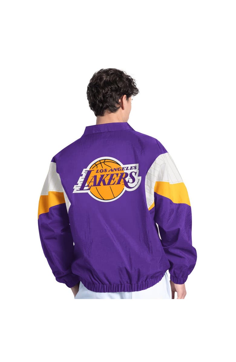 STARTER Men's Starter Purple Los Angeles Lakers Yard Line Full-Zip Jacket, Alternate, color, Purple