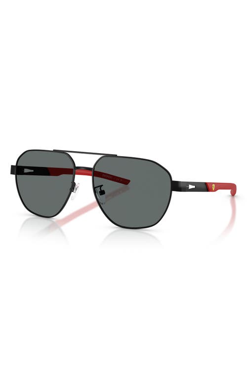 Scuderia Ferrari 59mm Polarized Aviator Sunglasses