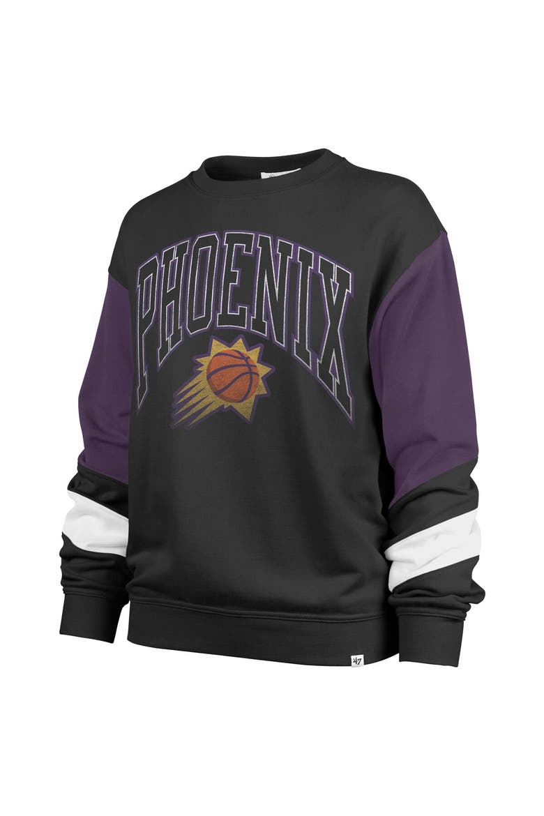 Women's '47 Black Phoenix Suns 2023/24 City Edition Nova Crew Sweatshirt, Alternate, color, Black