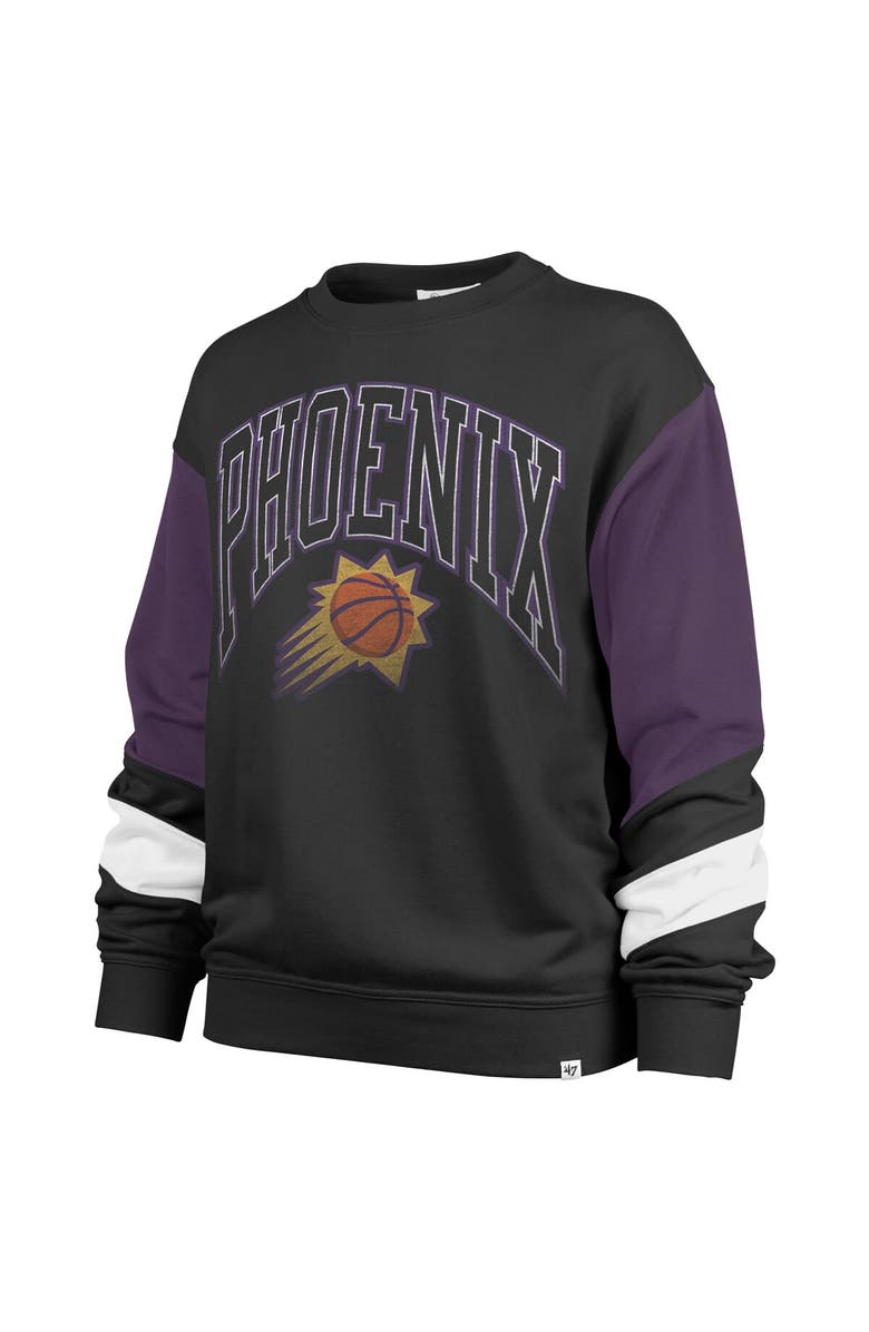 '47 Women's '47 Black Phoenix Suns 2023/24 City Edition Nova Crew Sweatshirt, Alternate, color, 