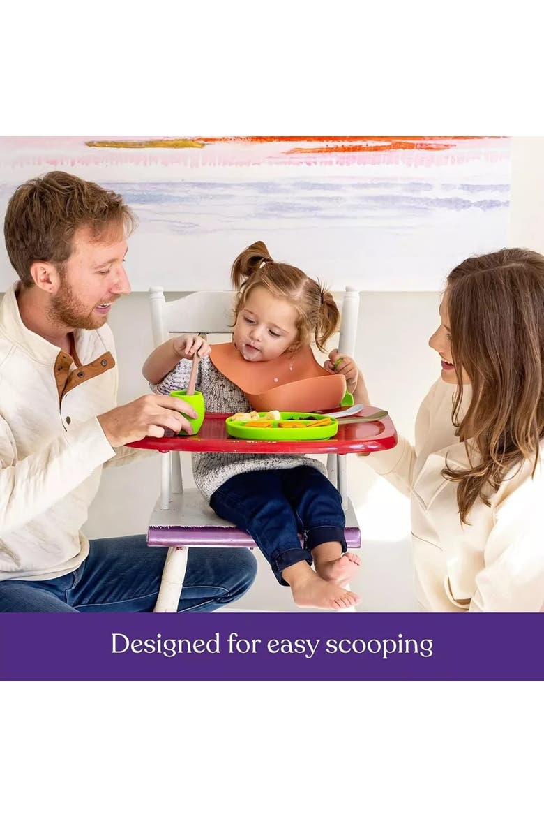 Silicone Baby Spoon Set  5 Piece, Alternate, color, Whispering Pastels
