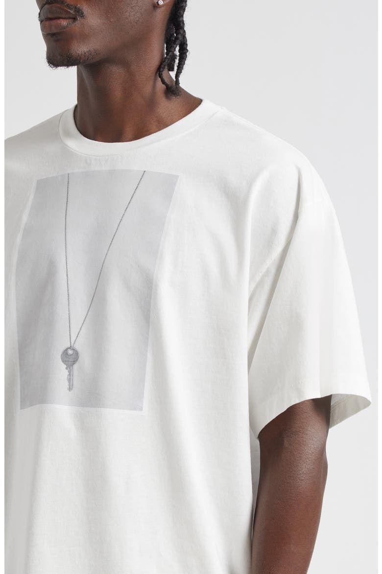 Necklace Trompe l'Oeil Graphic T-Shirt, Alternate, color, OFF WHITE