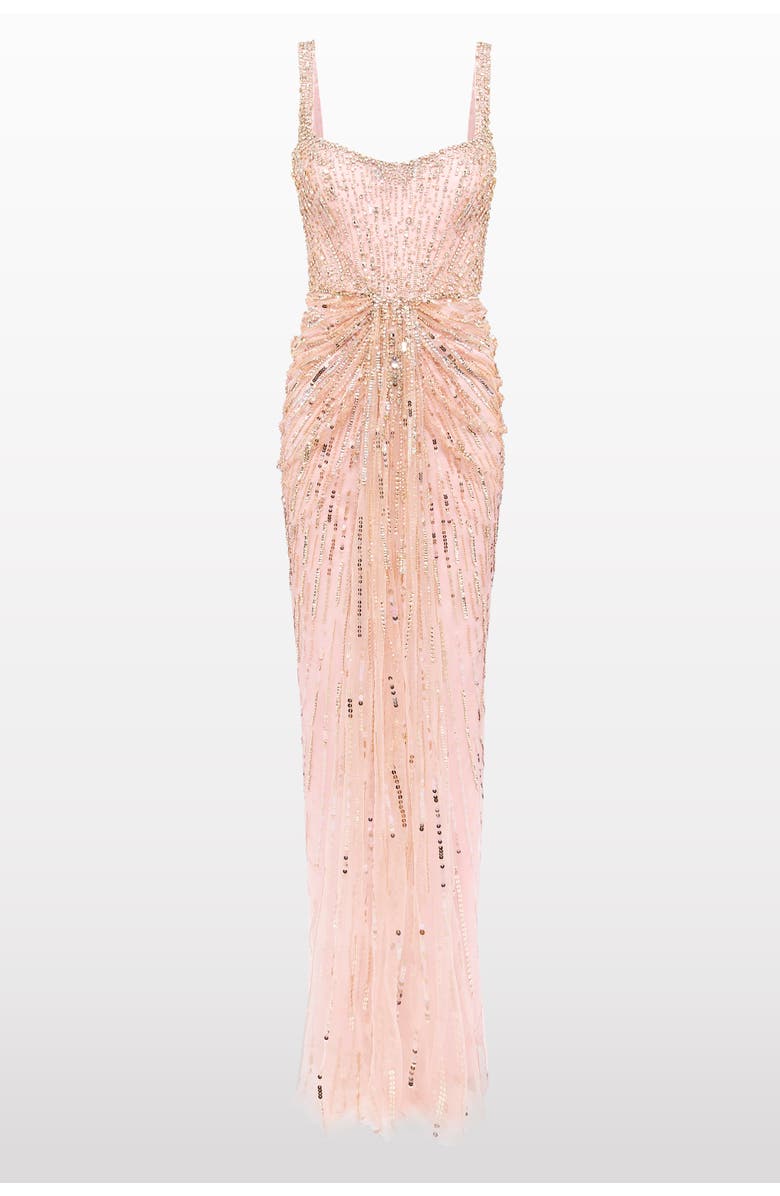 Jenny Packham Chrissy Sequin-embellished Dress, Main, color, Pink Sprite