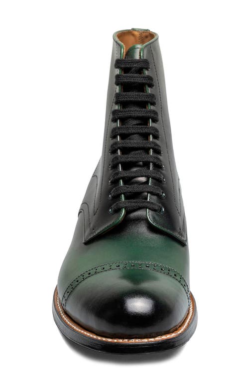Stacy Adams Madison Cap Toe Lace Up Boot In Green