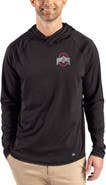 Cutter & Buck Men's Cutter & Buck Black Ohio State Buckeyes Prospect Recycled Featherlight Stretch Hoodie