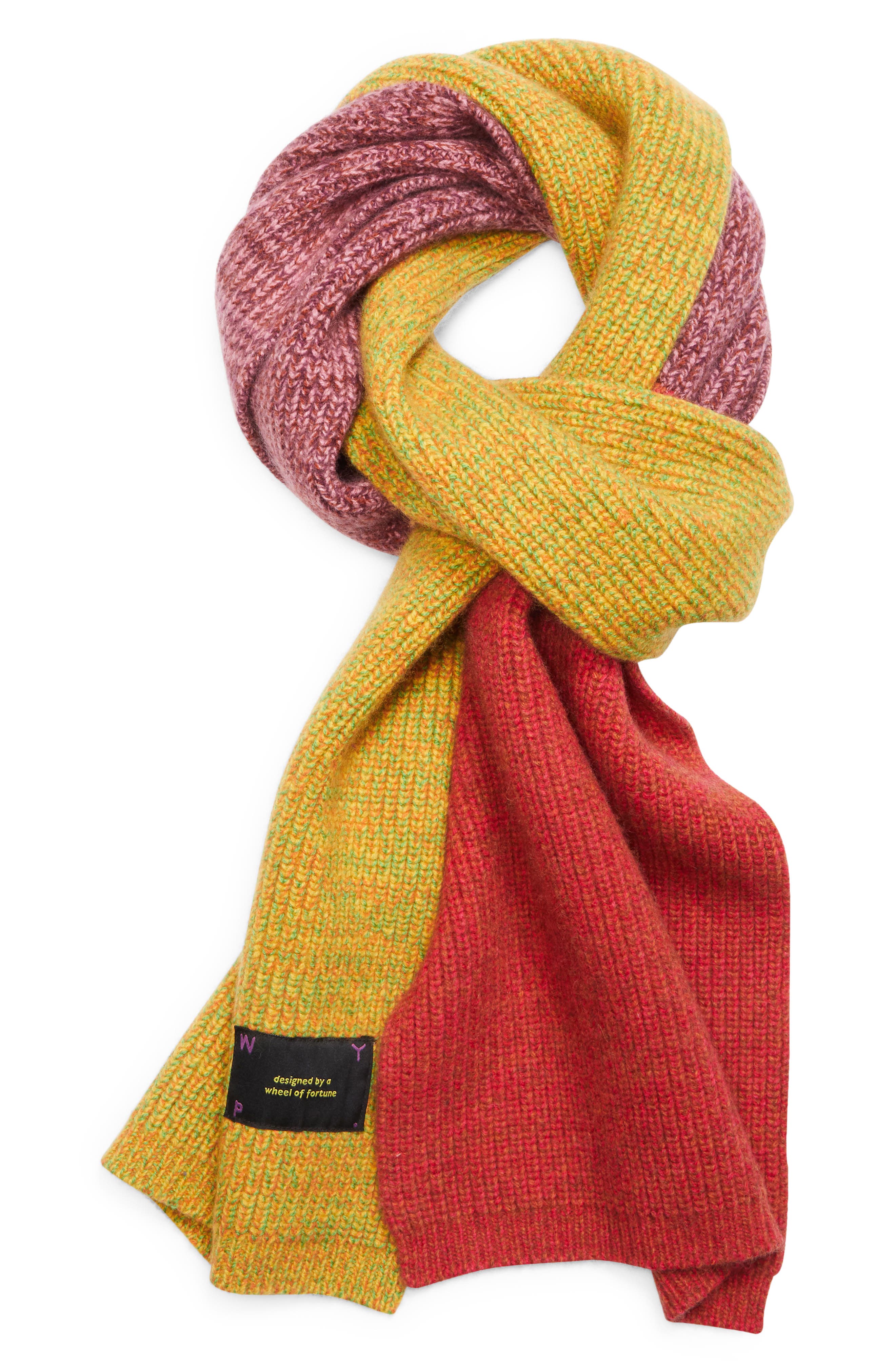 Waste Yarn Project Mimi Colorblock One of a Kind Scarf (Men) | Nordstrom