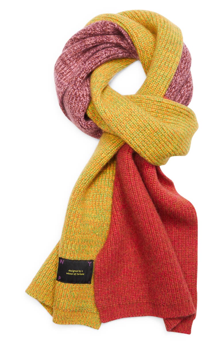 Waste Yarn Project Mimi Colorblock One of a Kind Scarf, Main, color,