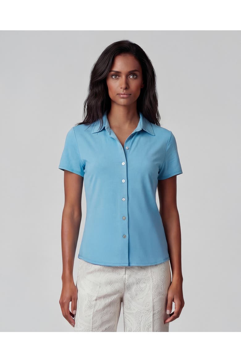 Solid Womens Shirts, Main, color, Teal