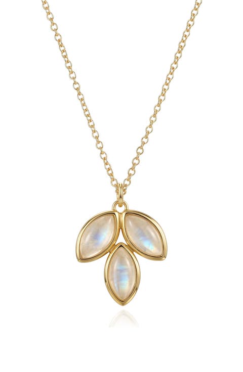 Marquise Stone Pendant Necklace