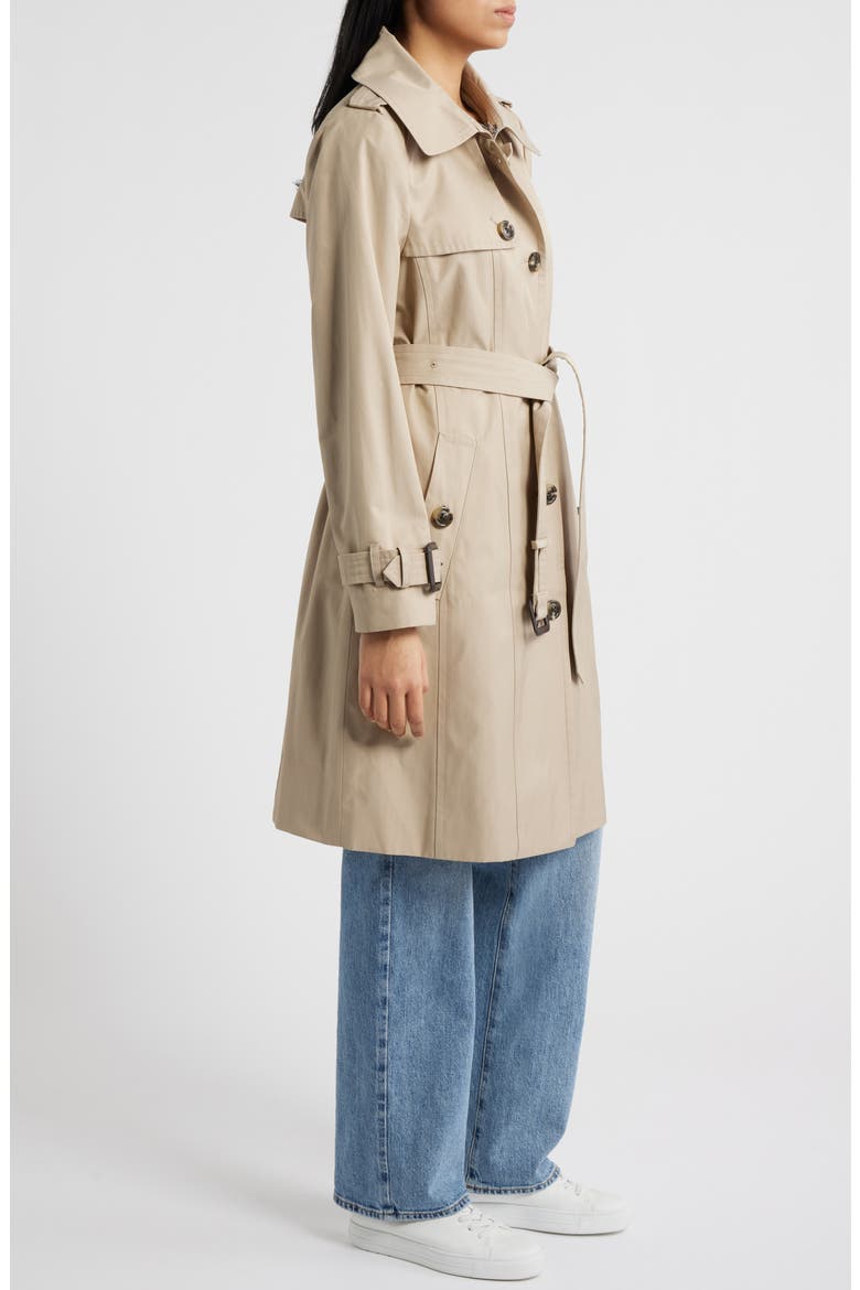 Water Resistant Belted Trench Coat, Alternate, color, TINTED GREIGE