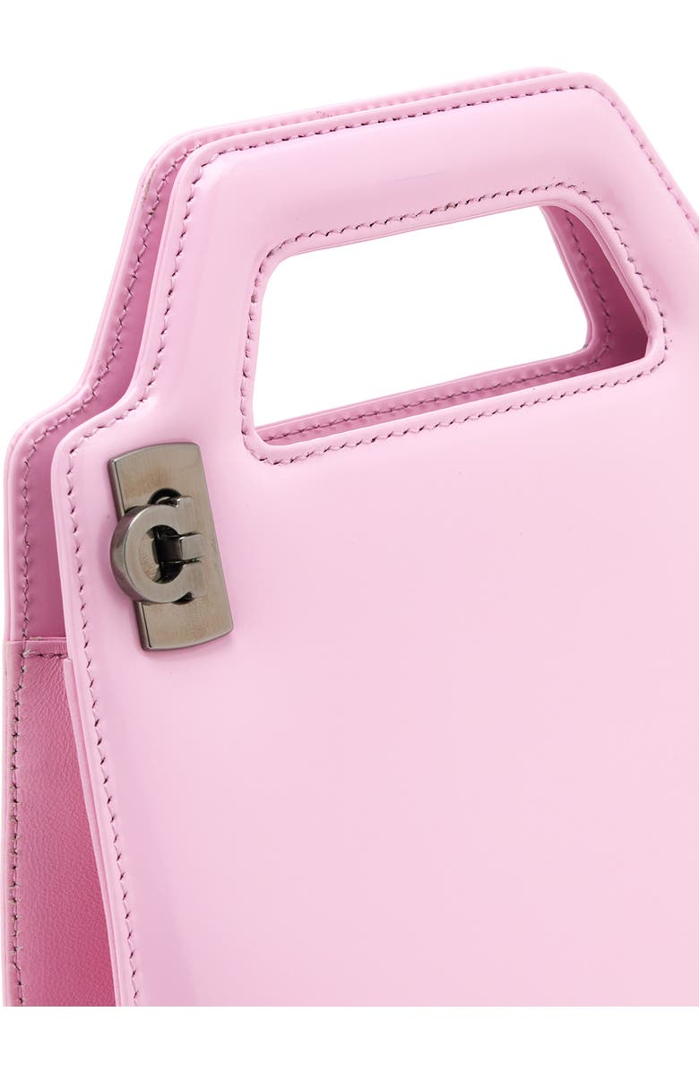 FERRAGAMO Mini Wanda North/South Leather Top Handle Bag, Alternate, color,