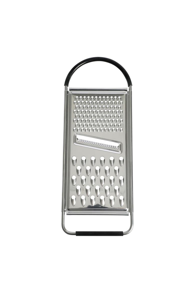 Helmsdale Flat Cheese Grater With Anti-Slip Handle, Alternate, color, Silver