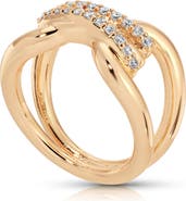 Ettika Knot Pave Wrap Statement Ring